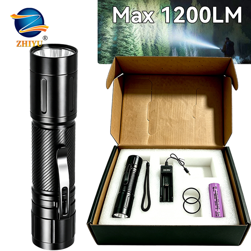 Outdoor Spotlight - 1200LM 고정 초점 LED 손전등 펜