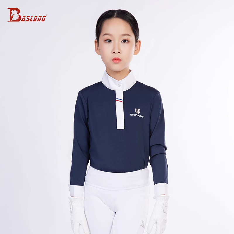 Polo Shirt Equestrian - Baslong 승마 의류 어린이 티셔츠 탑