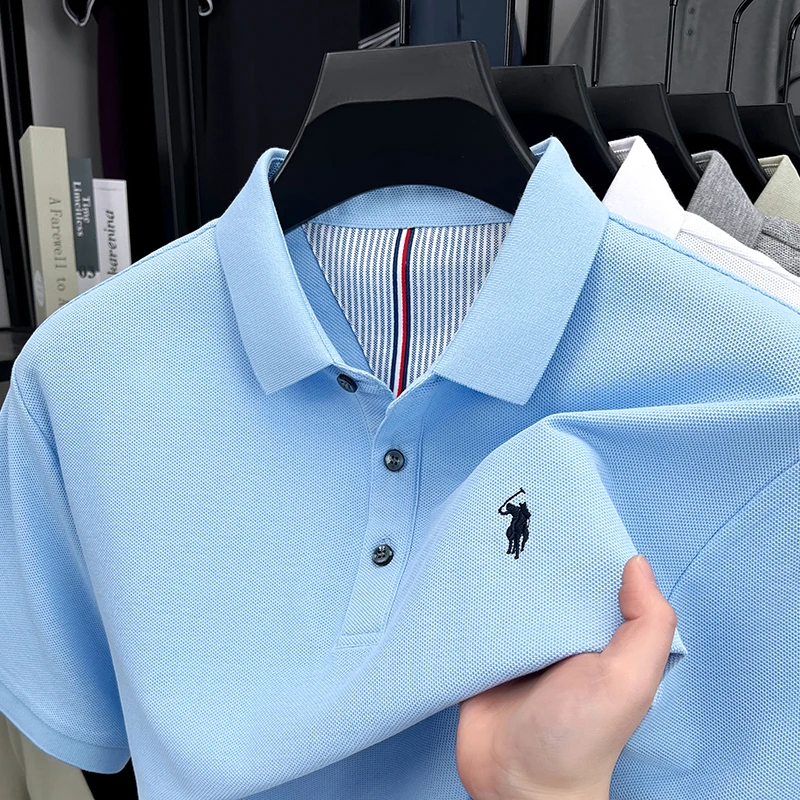 Polo Shirt Equestrian - 남성용 100% 면 반팔 폴로셔츠 여름