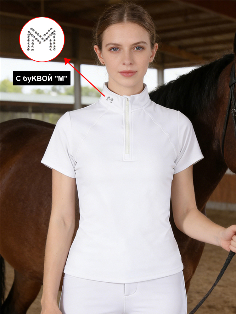 Polo Shirt Equestrian - M 로고 승마 반팔 티셔츠 속건