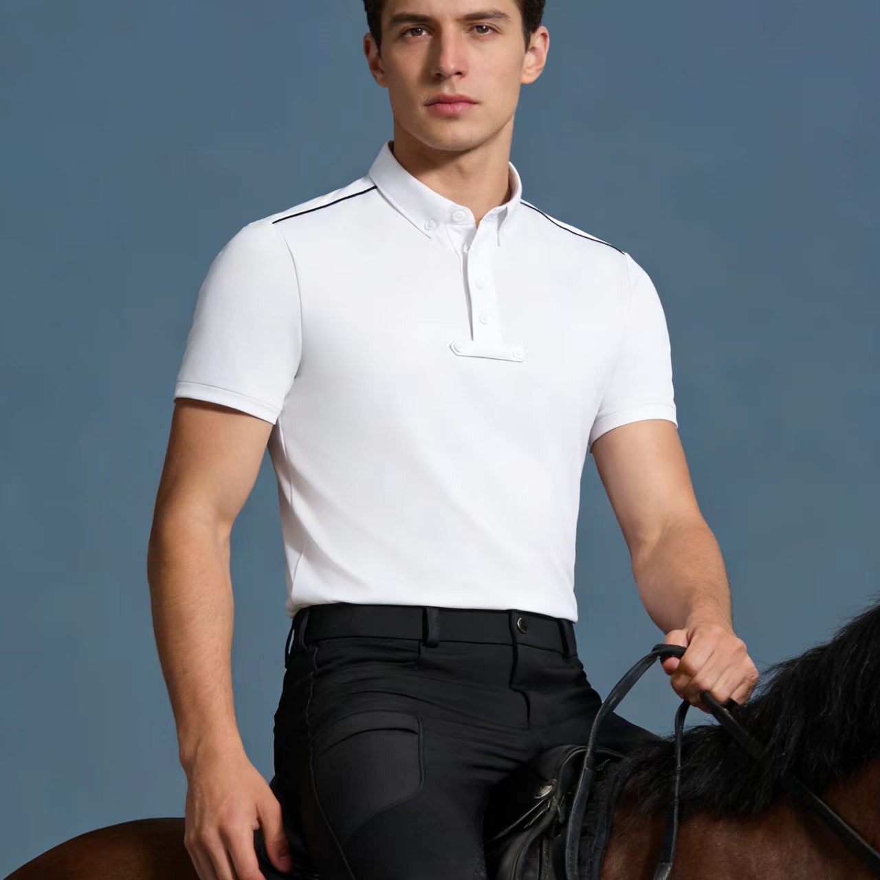 남성 승마용 니트 폴로셔츠 라이더 의류 스트레치 슬림핏 - Polo Shirt Equestrian 리뷰 및 가격