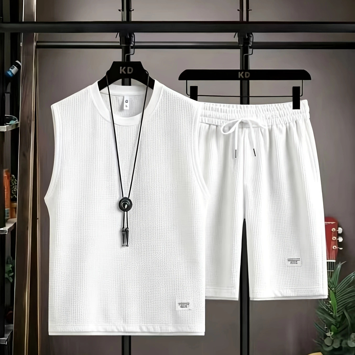 여름 남성 조끼 세트 고품질 헬스 조깅 스포츠웨어 세트 - Outdoor Sportswear 리뷰 및 가격