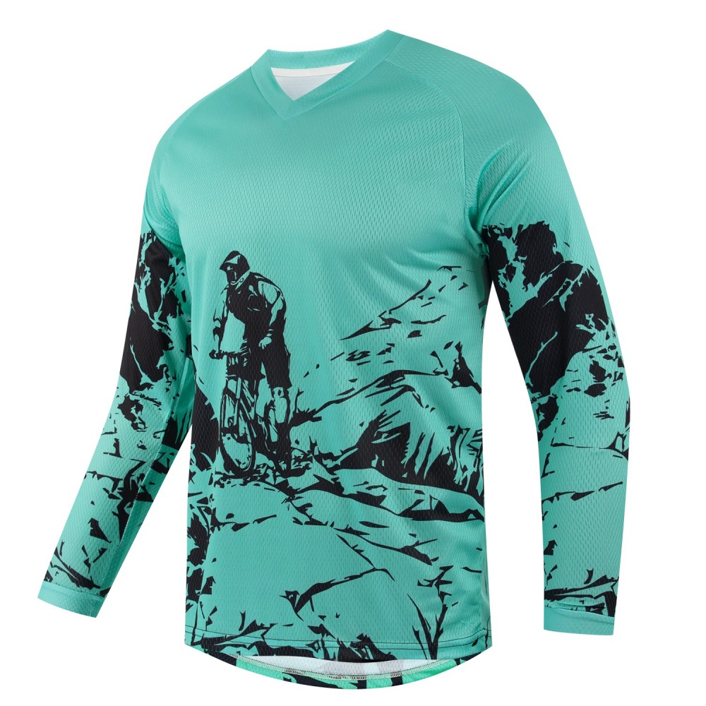 남성용 아웃도어 산악 자전거 프린트 긴팔 스포츠 티셔츠 - Outdoor Sportswear 리뷰 및 가격