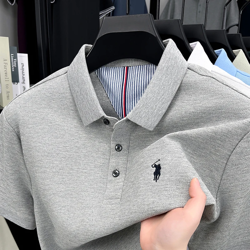 남성용 100% 면 반팔 폴로셔츠 여름 프리미엄 승마  - Polo Shirt Equestrian 리뷰 및 가격