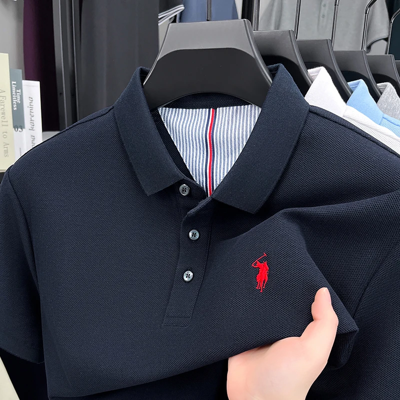 남성용 100% 면 반팔 폴로셔츠 여름 프리미엄 승마  - Polo Shirt Equestrian 리뷰 및 가격
