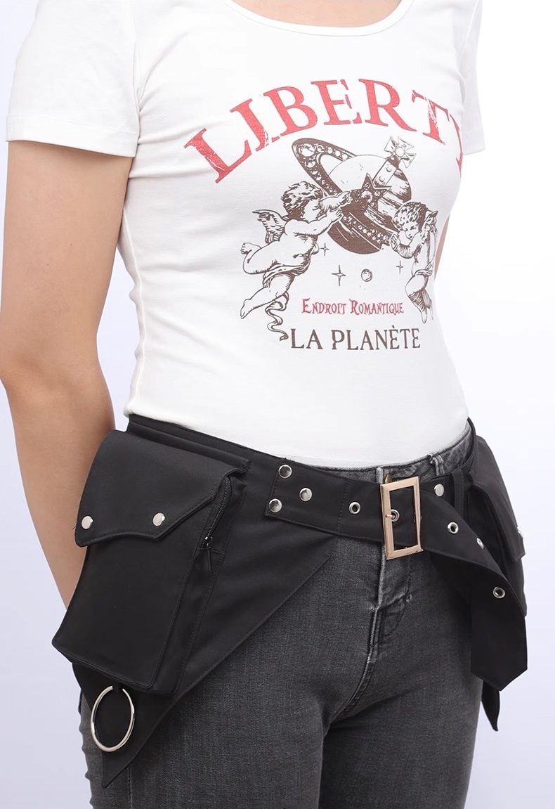 여성용 중세 펑크 허리 가방 Steampunk Pu 가 - Outdoor Sports Accessories 리뷰 및 가격