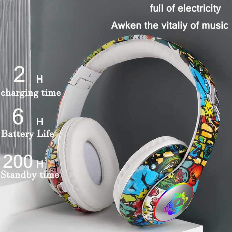 무선 블루투스 헤드폰 HD HIFI 음질 멋진 LED  - Outdoor Sport Activities For Kids 리뷰 및 가격