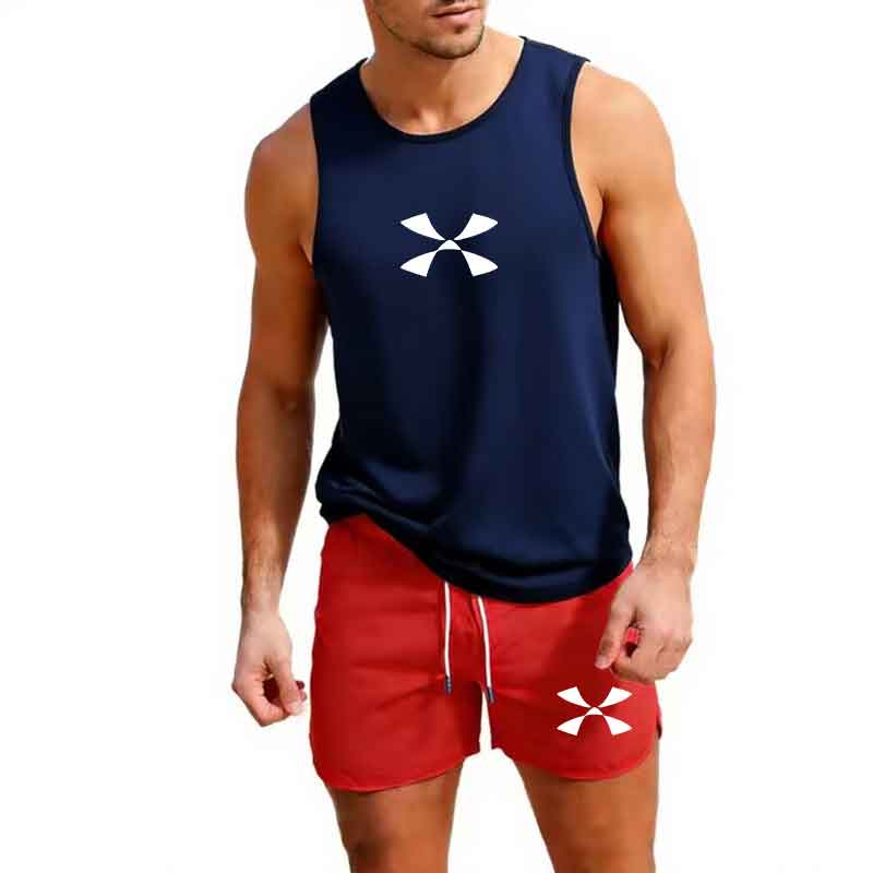 야외 조깅 스포츠웨어 남성 조끼 + 반바지 2피스 여름 - Outdoor Sportswear 리뷰 및 가격