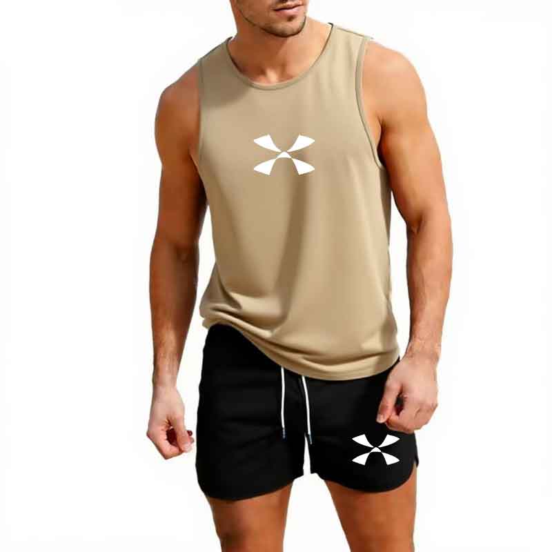 야외 조깅 스포츠웨어 남성 조끼 + 반바지 2피스 여름 - Outdoor Sportswear 리뷰 및 가격