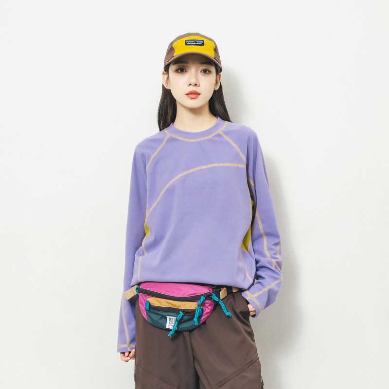 유니섹스 아웃도어 컬러 블록 긴팔 티셔츠 스트레치 베이 - Outdoor Sports 리뷰 및 가격