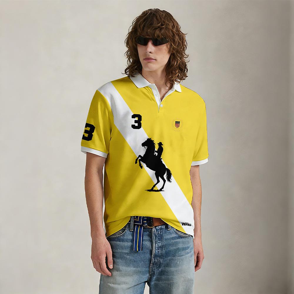 새로운 흑백 스트라이프 폴로 셔츠 남성용 WIFRU 여 - Polo Shirt Equestrian 리뷰 및 가격