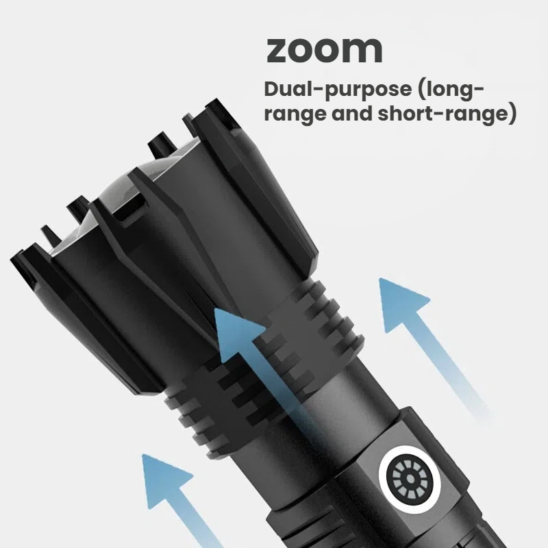 고출력 P90 LED 손전등 TYPE-C 충전식 줌 스 - Outdoor Spotlight 리뷰 및 가격