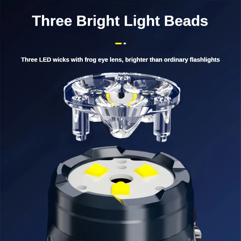 펜 클립이 있는 미니 3LED 손전등, 야간 산책, 휴 - Outdoor Spotlight 리뷰 및 가격